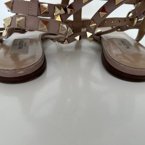 Valentino Garavani Rockstud Caged Leather Ankle Strap Sandals - Picture 7 of 10